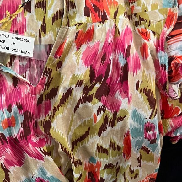 House of Harlow 1960 Revolve Ruffle Peasant Fop Khaki NWT XS - Picture 14 of 15